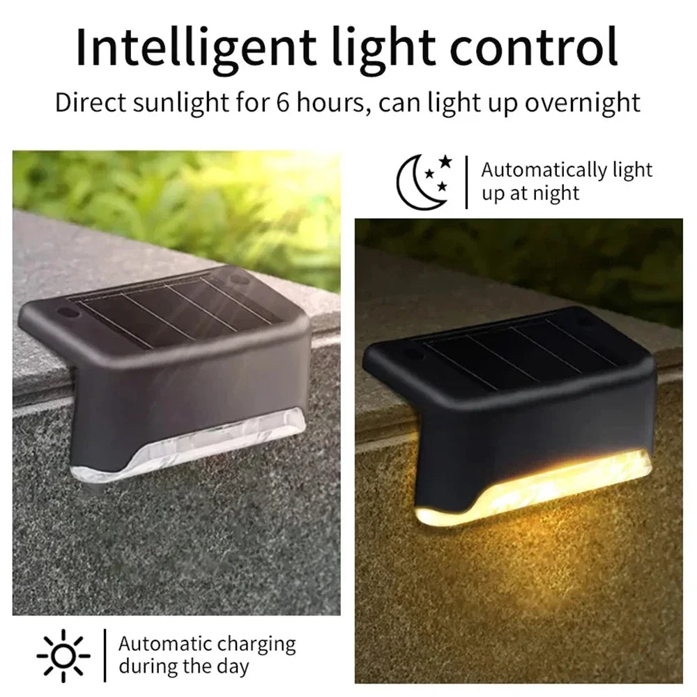 Waterproof LED Solar Deck Lights Street Wall Lamp Outdoor Fence Post Solar Light For Garden Courtyard Patio Stairs Pool Decor HIP