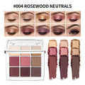 9 Color Eyeshadow Palette Nude Earth Tones Matte Shimmer Lying Silkworm Highlighter Eye Shadow Daily Beauty Cosmetic HIP 004 Rosewood
