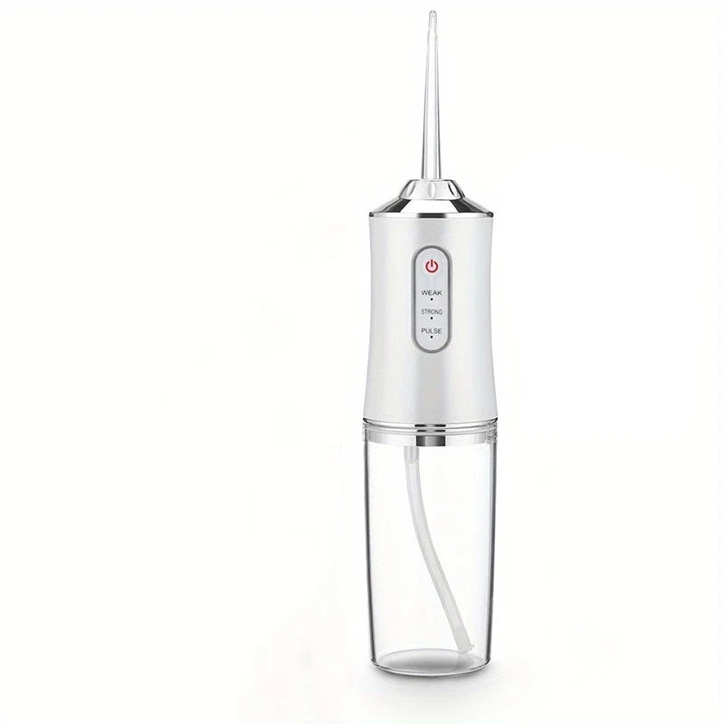 Fireurus Portable Dental Water Flosser USB – 220ml, 3 Modes Dental Water Flosser HIP White