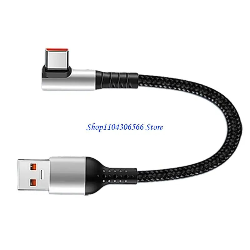 90° Elbow USB to USB-C Cable – 6A Fast Charge & 480Mbps USB-C Charging Cable HIP single elbow 0.5m CN