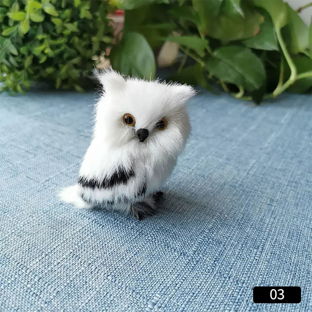 Simulation Owl Ornaments Plush Toys Cute Doll Artificial Fur Toy Christmas Tree Decor Pendant Christmas Gift For Kids Home Decor HIP B 3