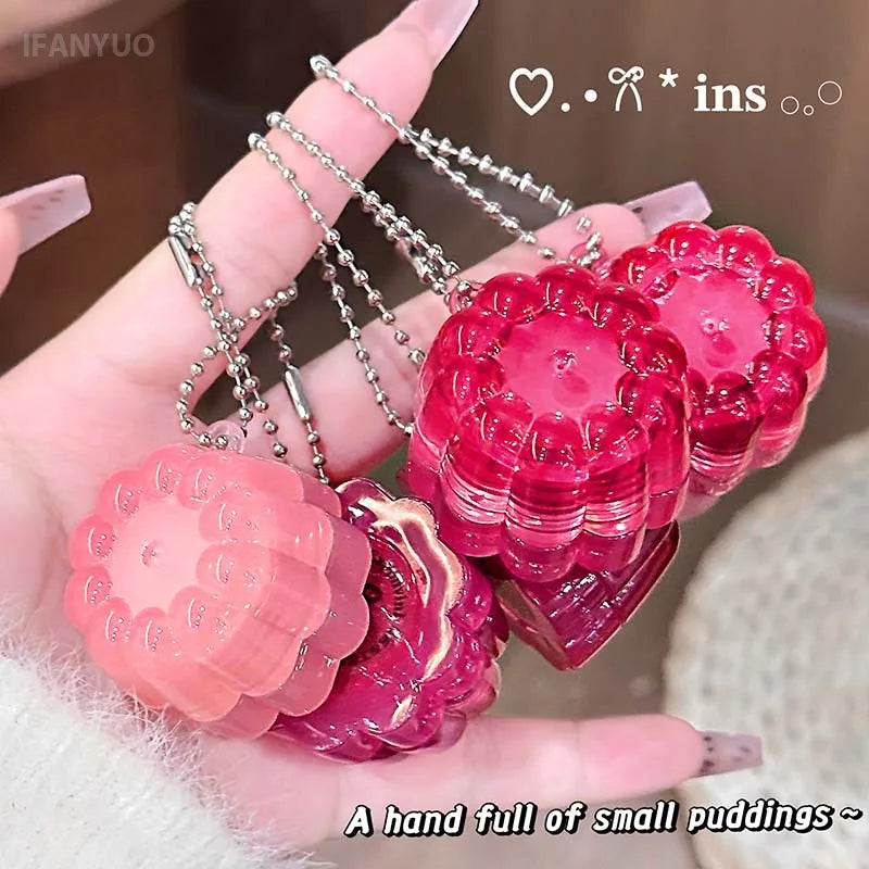 Jam Pudding Canned Lip Gloss Moisturizing Lasting Non-stick Cup Purple Watery Colored Lip Balm Long-lasting and Tender Lip Balm HIP