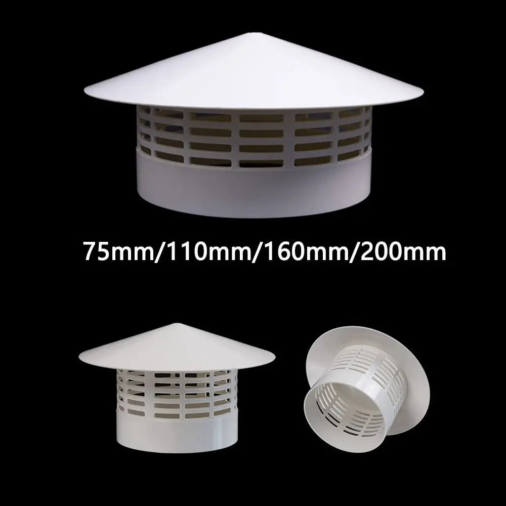 PVC Round Roof Air Vent Grille 75–200mm | Weatherproof Cap Roof Vent Cover HIP
