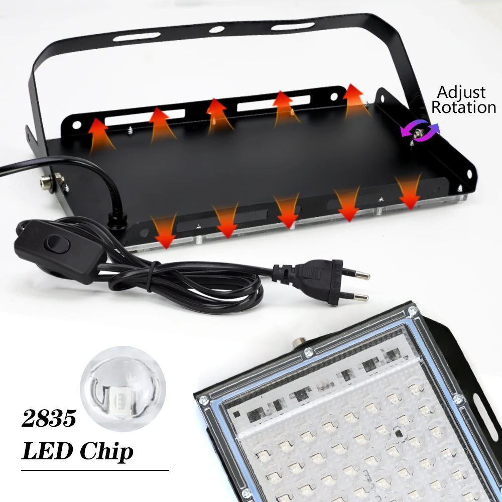 UV LED Flood Light 50W 100W 150W Outdoor Blacklight 395nm UV LED Floodlight HIP