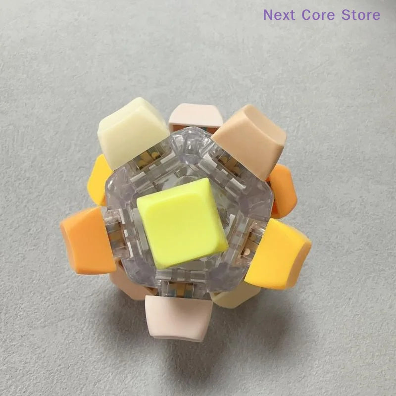 12-Key LED Fidget Keyboard Keychain Clicker Desk Toy Fidget Desk Toy HIP