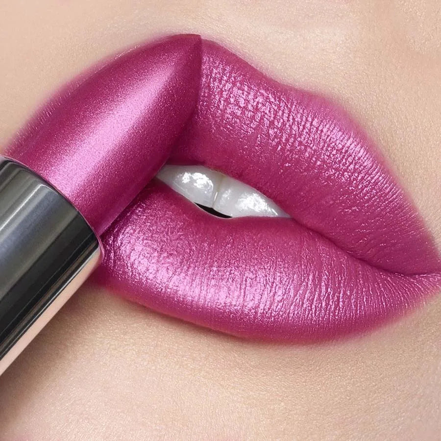 KAFURUX Red Metallic Glitter Lipstick – Shimmer Lip Glaze Glitter Lipstick HIP 105