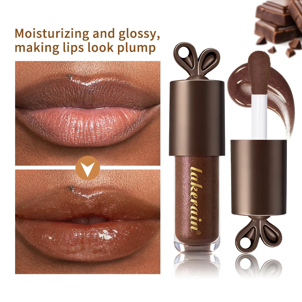 Lip Gloss Long lasting Moisturizing with Bunny Keychain Lip Stain LIPPY BUNNY Plump Lips Chocolate Glow Cosmetics Makeup HIP