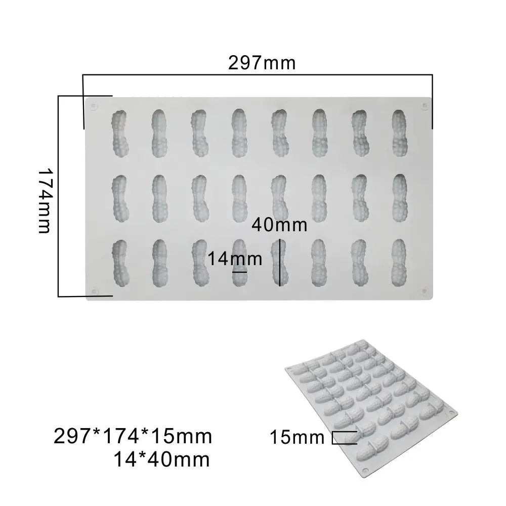 24-Cavity Peanut Silicone Mold – Chocolate, Mousse & More Silicone Baking Mold HIP