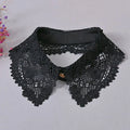 Lace Floral Detachable Collar – Women's Wedding Accessory Detachable Lace Collar HIP Black 1