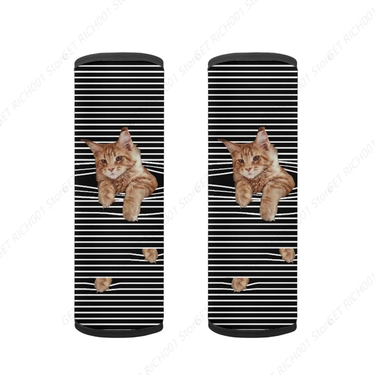 Cat Stripes Kids Seat Belt Covers 2-Pack – Soft Anti-Slip Pad Seat Belt Cover HIP Cat Stripes