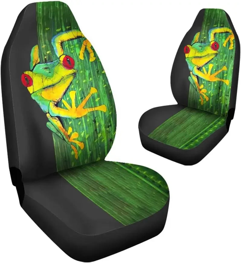 Tree Frog Car Seat Covers Set of 2 – Universal Front Fit Car Seat Covers HIP
