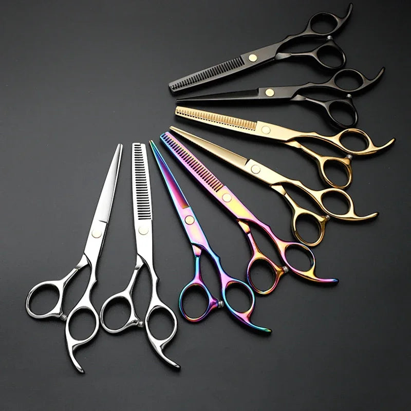 Professional hairdressing scissors barber accesories Hair Thinning Cut Metal Scissors Tooth Shears Styling Tool cutting scissors HIP