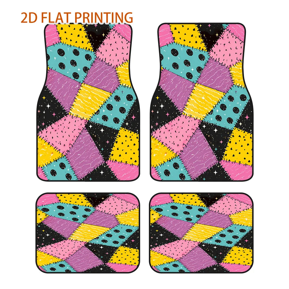 4-Piece Halloween Car Floor Mats for Sedans & SUVs – Black Car Floor Mats HIP black 4pcs