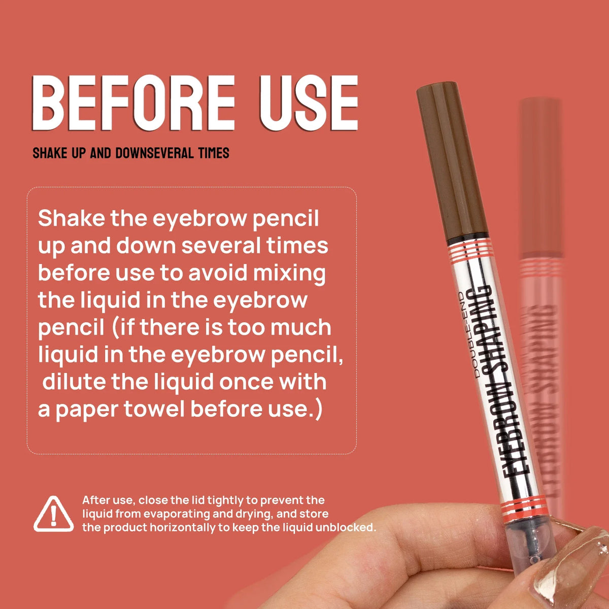 Hellokiss 2-in-1 Double-End Liquid Eyebrow Pencil – 4-Tip Liquid Eyebrow Pencil HIP