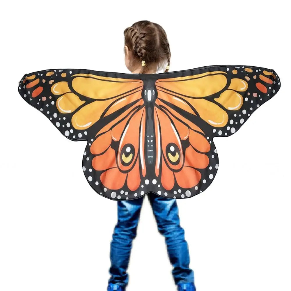 Kids Butterfly Wings Cape – Girls Fairy Shawl Costume Kids Fairy Costume HIP