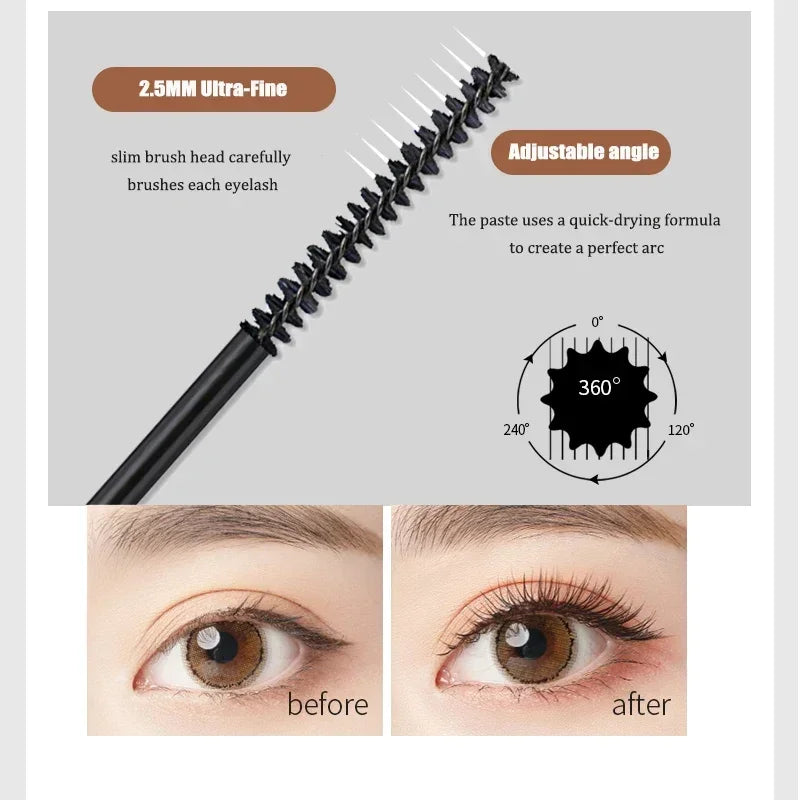 Silk Fiber Matte Mascara – Waterproof Lengthening & Curling Mascara HIP