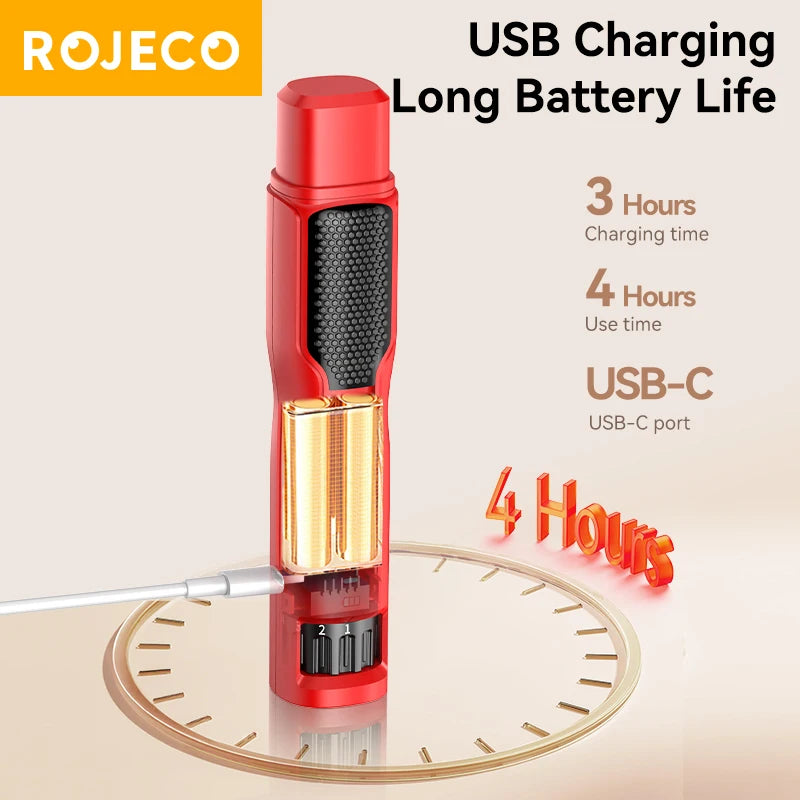 ROJECO Pet Electric Nail Grinder Rechargeable Dog Paw Grooming Nail Clipper LED Light 7 Speeds Adjustable Cat Claw Nail Grinder HIP