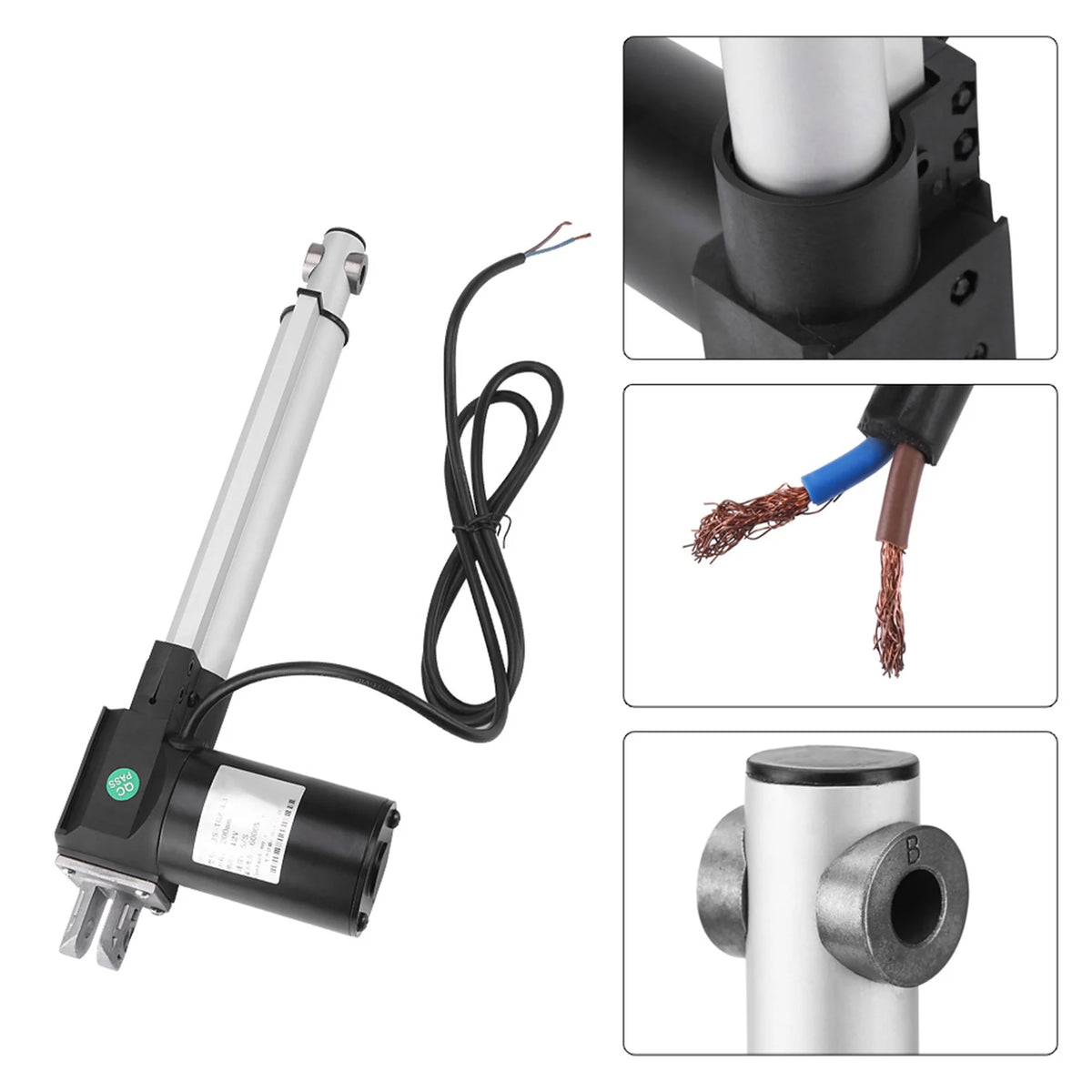 12V Linear Actuator 6000N Maximum Lift Stroke Electric Motor for Auto Car 12 Volt Linear Actuator Heavy Duty Linear Actuator HIP