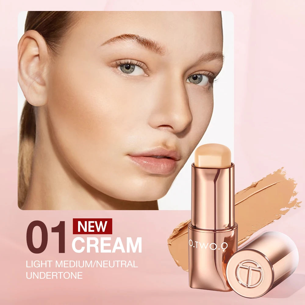 O.TWO.O Contour Stick Cream Long-wear Lightweight Brighten Stick Easy to Sculpt Face Concealer Bronzer Contouring Makeup Pen HIP 01 CREAM