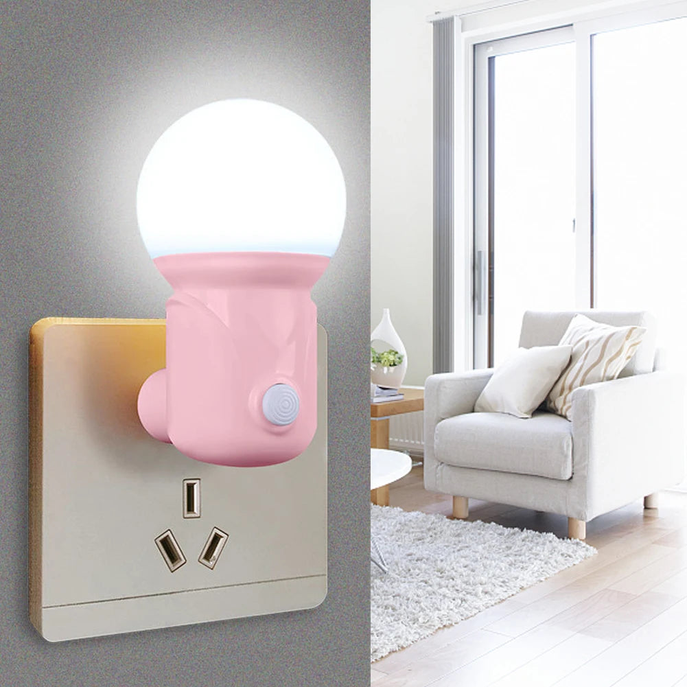Plug LED Energy Saving LED Dimmer Baby Nursing Eye Sleep Light Bedroom Sleep Light Cute Mini Lamp LED Plug-in Night Light HIP
