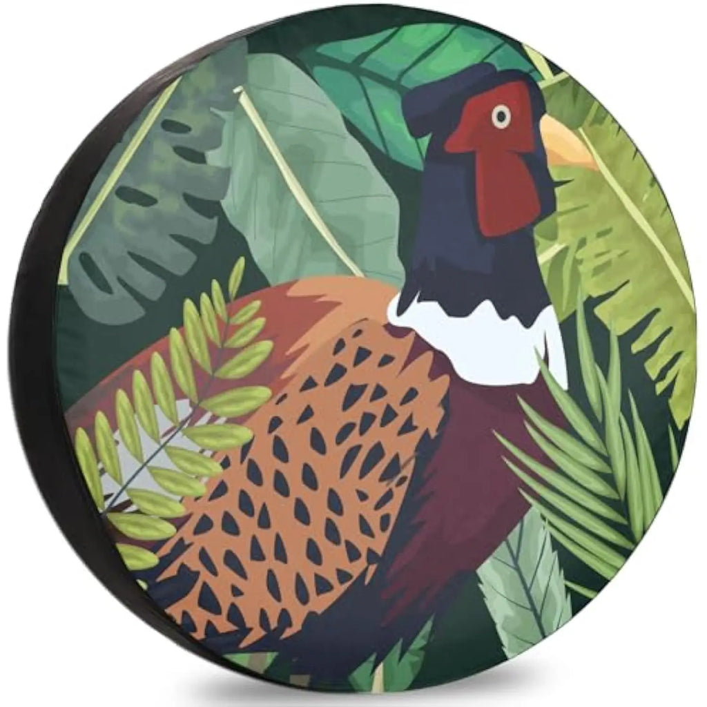 Tropical Pheasant Spare Tire Cover – Waterproof Polyester Spare Tire Cover HIP Acquiesce 17 in
