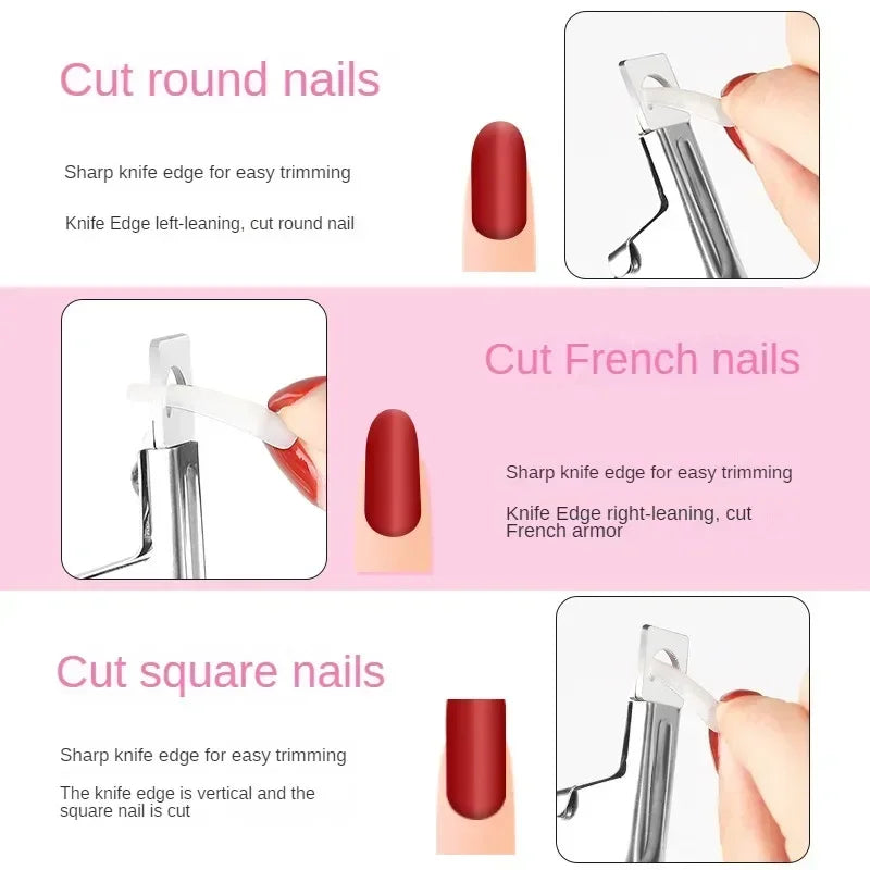 Professional U-Shape False Nail Cutter – Stainless Steel Clipper Nail Tip Cutter HIP