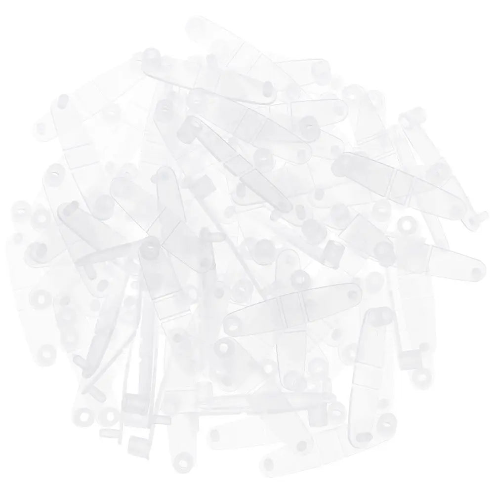 100-Pack Transparent Plastic Keychain Folding Clips | Bulk Pack Keychain Clips HIP