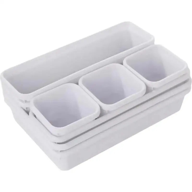 8pc/set Kitchen Bathroom Storage Trays Sundries Jewellery Holder Closet Cover Make Up Organizer Box Storage Drawer Storage Box HIP A