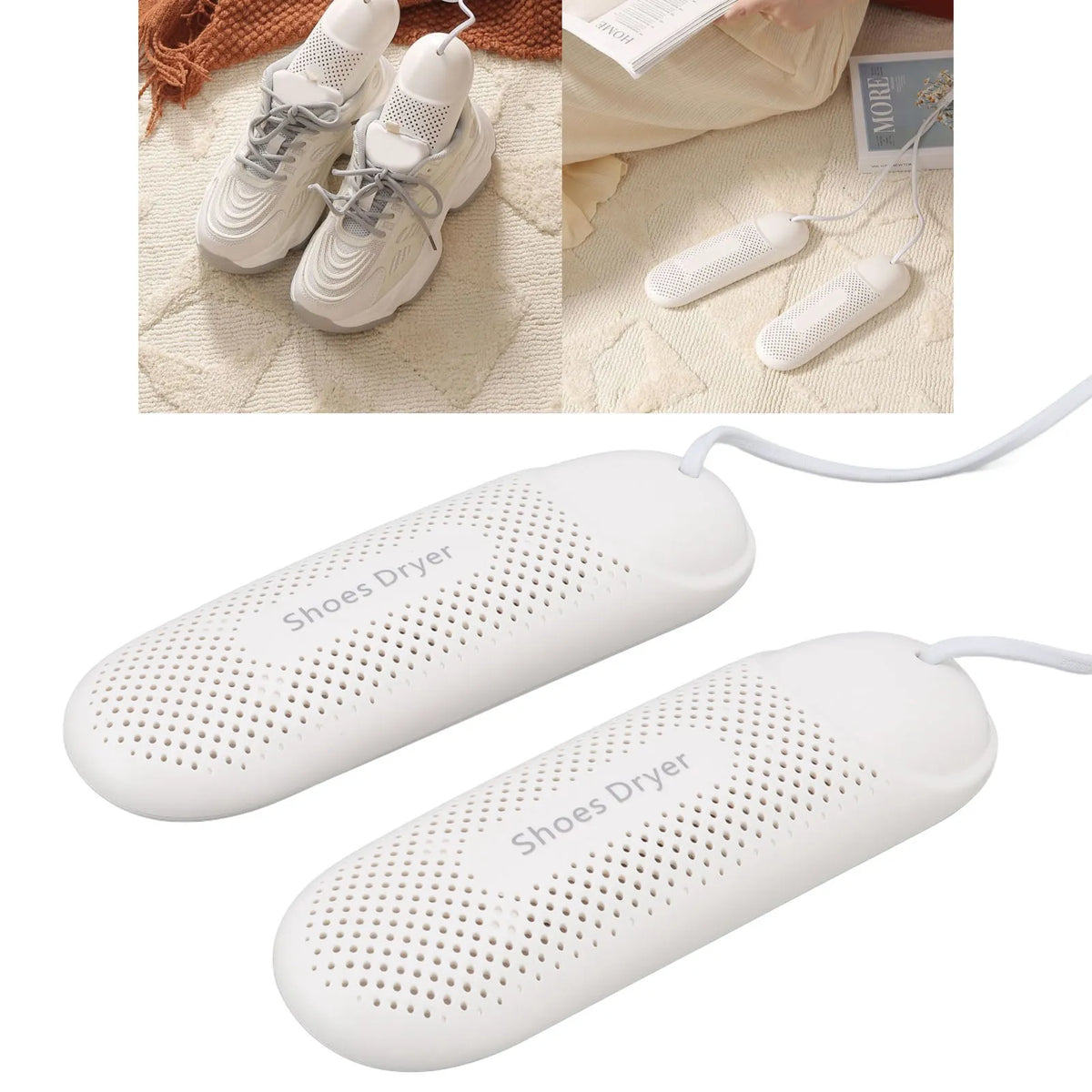 Boot Dryer Shoe Dryer 12W 360 Degree Sterilization Deodorization Boot Dryer Accurate Temperature Control Portable Shoe Dryer HIP Standard 100V-240V US Plug