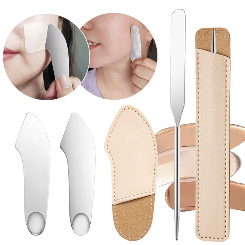 Stainless Steel Foundation Spatula Mask and Eye Cream Spoons Multi-functional Facial Scraping Metal Beauty & Skin Care Tools Set HIP
