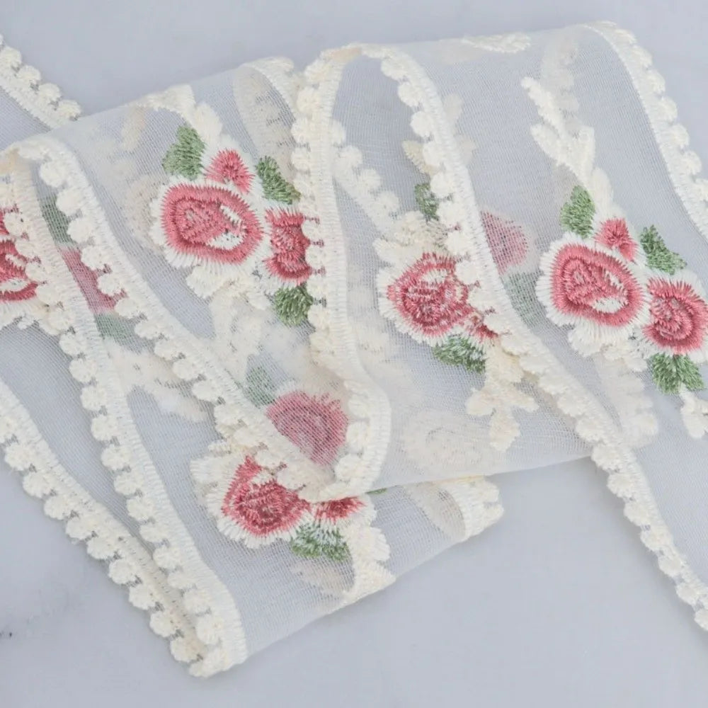 3.5" x 5 Yard Polyester Lace Trim Ribbon – DIY & Crafts Lace Trim Ribbon HIP