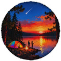 Sunset Lake Fishing Spare Tire Cover – Weatherproof Polyester Spare Tire Cover HIP 1 17 in