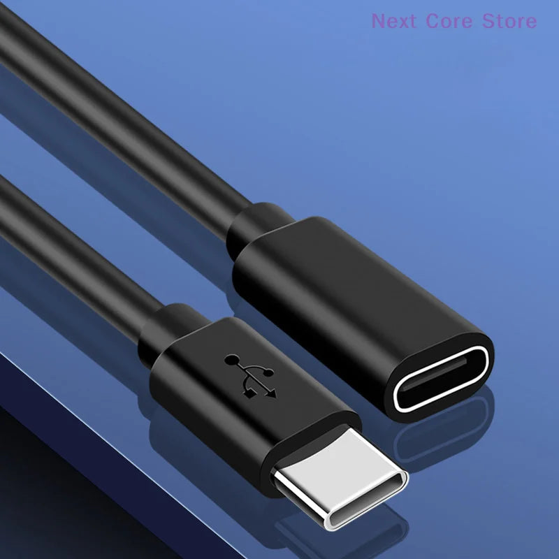 USB-A to USB-C Female Extension Cable – 6A Fast Charging USB Extension Cable HIP
