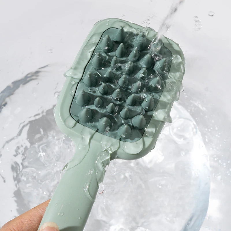 Soft Silicone Shampoo Scalp Hair Massager Hair Washing Comb Shower Brush Bath Spa Massage Brush Wholesale New HIP