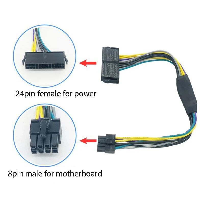 24-Pin to 8-Pin Power Converter Cable | Dell Optiplex Power Converter Cable HIP