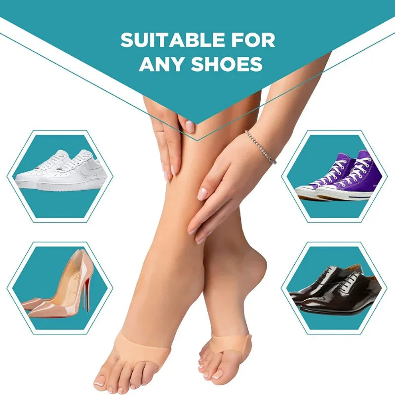 2-Pack Silicone Gel Toe Separators & Forefoot Cushion Pads Gel Foot Cushion Pads HIP