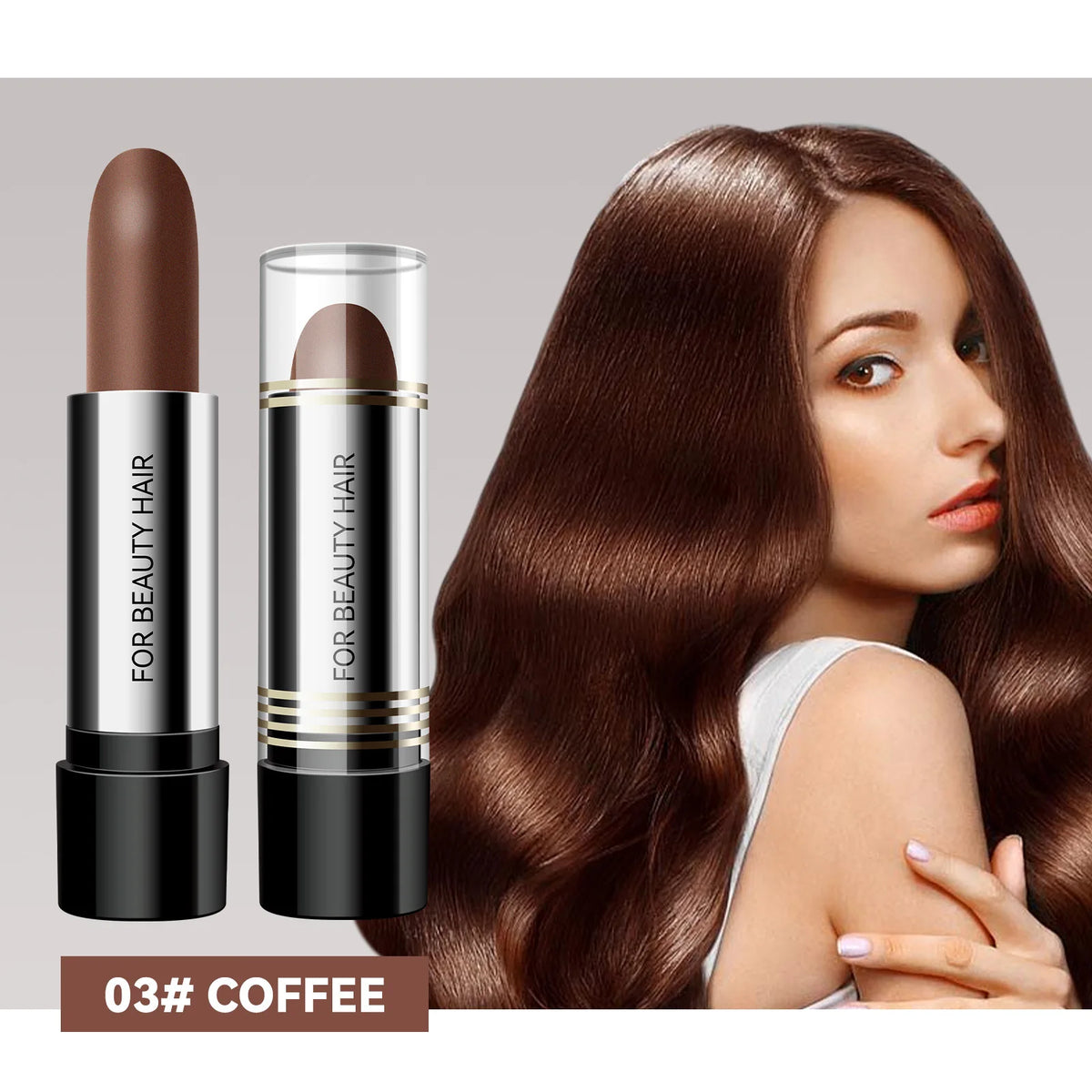 MLSMILE Temporary Hair Dye Pen – Instant Gray Coverage Temporary Hair Dye HIP 03 COFFEE