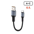 Short 90° USB-C Cable 6A 66W Fast Charging – 0.25M & 0.5M USB-C Charging Cable HIP 0.25m USB-A to Type-C