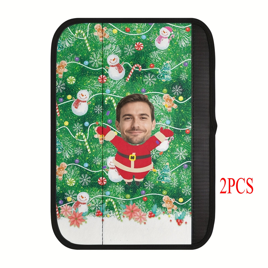 Custom Santa Photo Car Seat Belt Cover – Personalized Gift Seat Belt Cover HIP 1