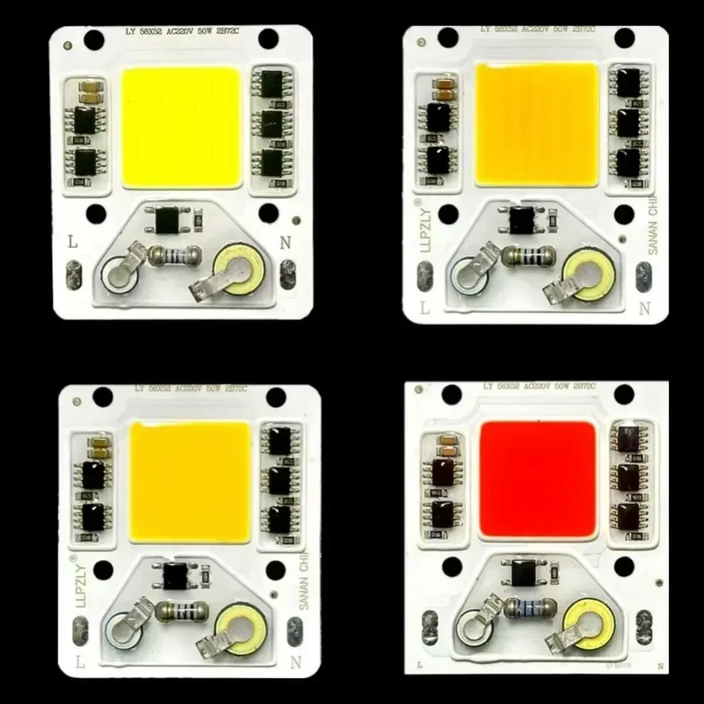 50W COB LED Chip AC 220V Smart IC No Driver DIY Flood Light COB LED Chip HIP