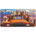 Funny Dogs in Truck Aluminum License Plate Frame | Vanity Tag License Plate Frame HIP 1