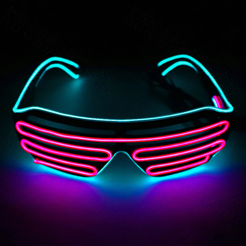 Glowing Glasses LED Gafas Luminous Bril Neon Christmas Glow Sunglasses Flashing Light Glass for Party Supplies Prop Costumes New HIP