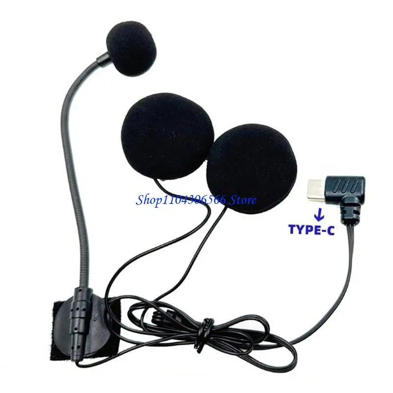 Noise-Canceling Helmet Microphone with Type-C Charging | HIP Helmet Headset Microphone HIP