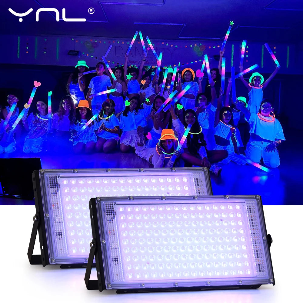 UV LED Floodlight 50W 100W 150W | 395nm Stage Blacklight UV Stage Floodlight HIP