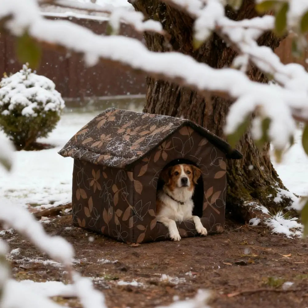 Winter Waterproof Cat House Bed Outdoor Warm Shelter Dog Kennel Foldable Pet Cabin Tent Insulated Supplies DropShipping HIP