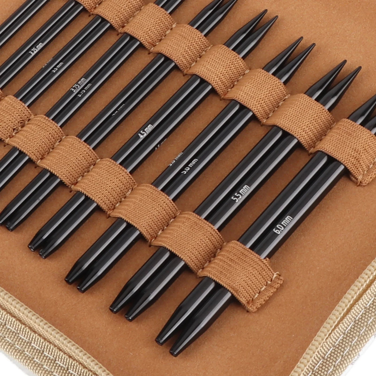 Circular Needle Set Anti Fatigue Handle Interchangeable Ergonomic Design Smoothing Knitting Needle Set with PU Bag for Family HIP