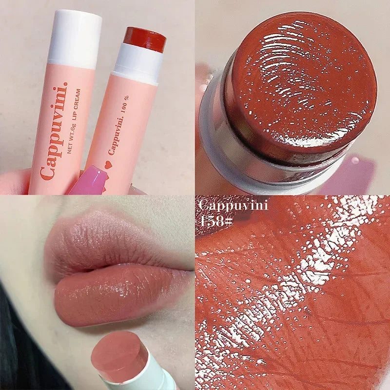 Jelly Tinted Lip Balm Moisturizing Colored Lip Stains Hydrating Waterproof Lipstick Gloss Base Pumpler Lip Care Primer Cream Set HIP 158