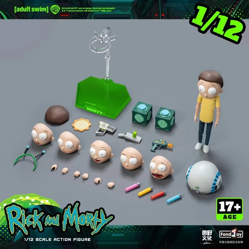 Fondjoy Rick & Morty 1/12 Scale Movable Action Figures Set Collectible Action Figure HIP