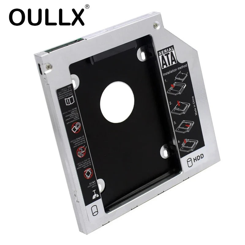 OULLX HDD Caddy Optical Bay 9mm 9.5mm 12.7mm SATA SSD Enclosure Laptop HDD Caddy HIP