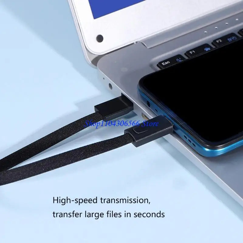 Keychain USB-C 60W Fast Charging Braided Cable – Alloy USB-C Charging Cable HIP